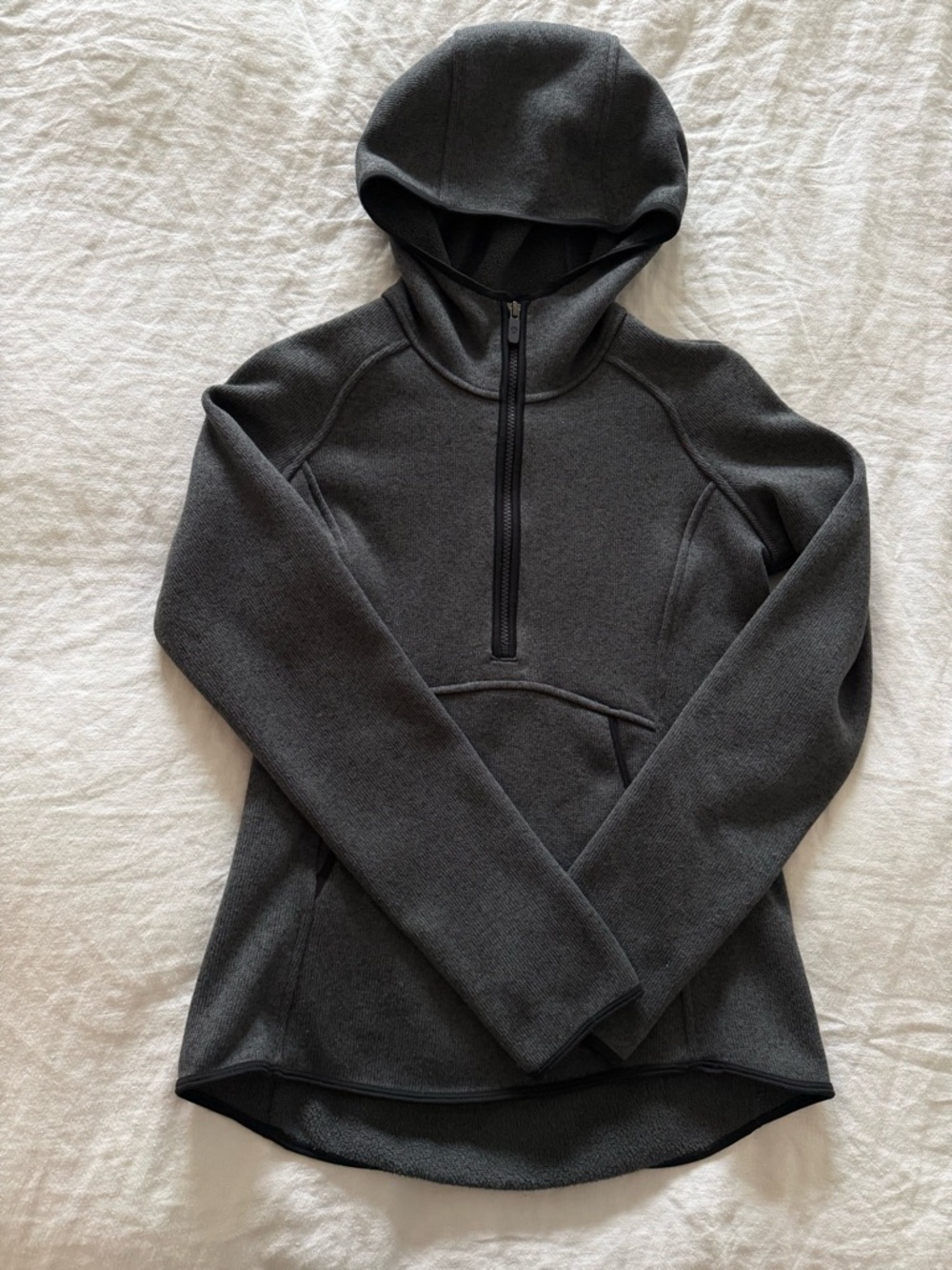 lululemon Black Charcoal half-Zip Hoodie